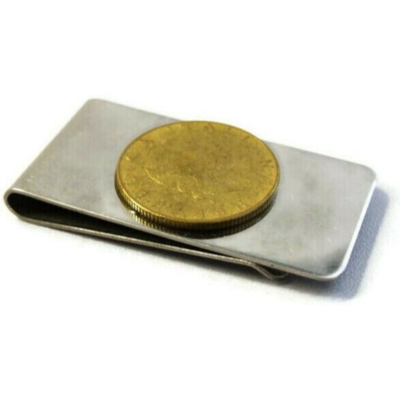 L200 Republica Italiana Money Clip Stainless Steel Wallet Cash ID Holder Silver - Picture 2 of 7